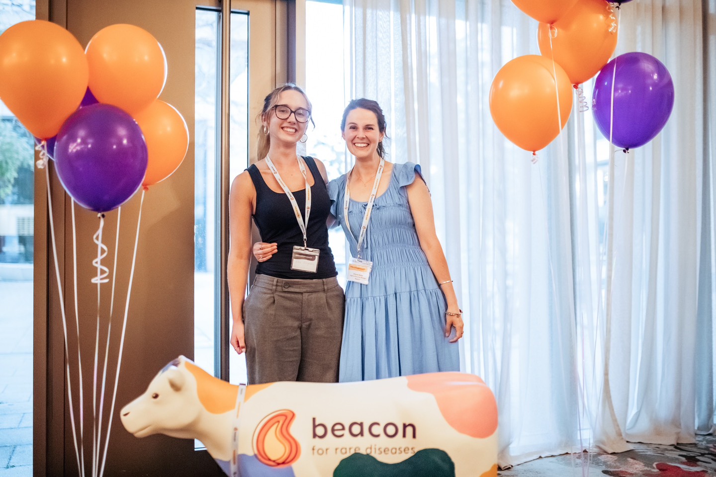 Photo of Ellie and Blayne at the Cambridge Rare Disease Showcase