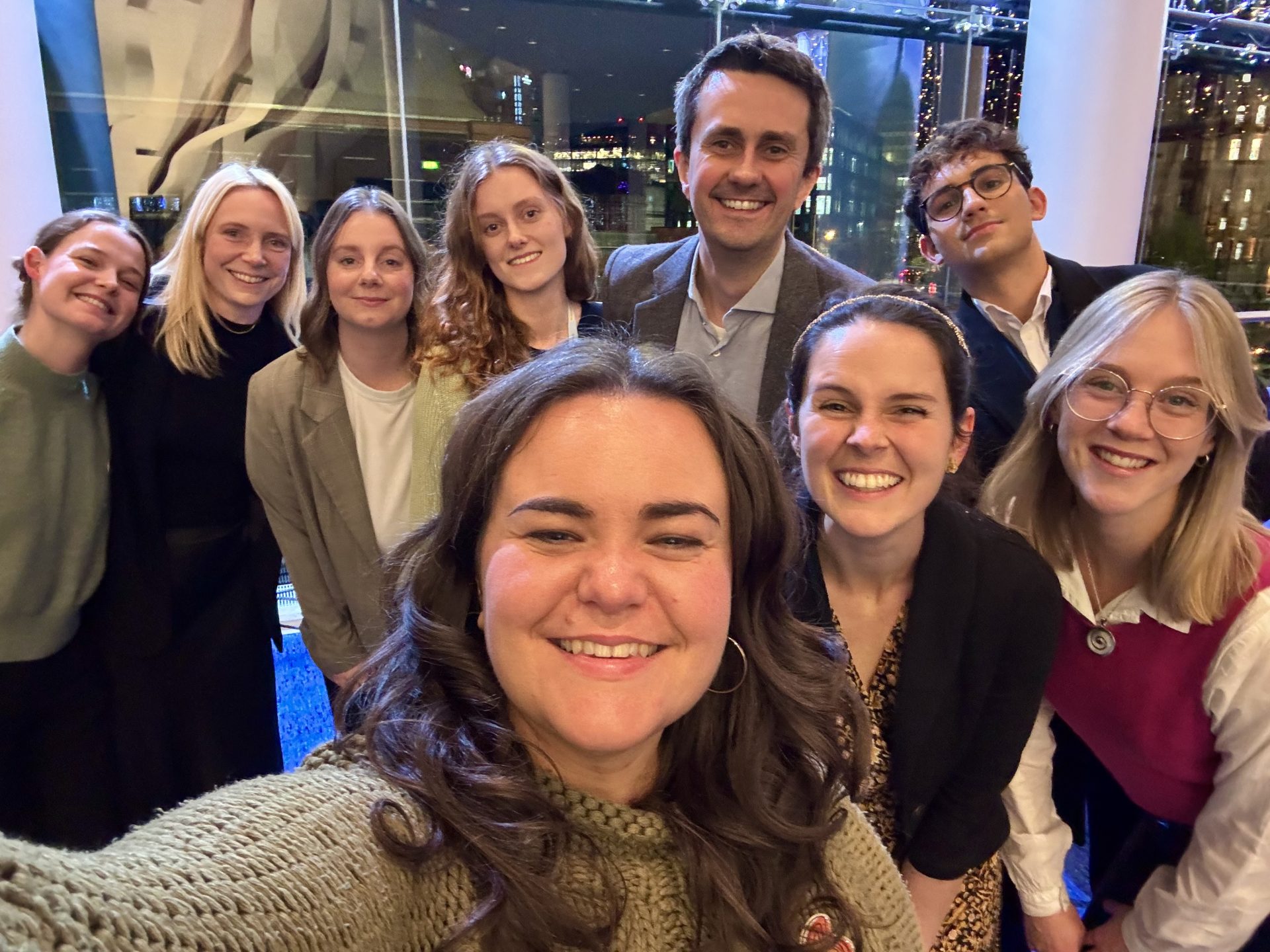 Photo of the Beacon team including MayRo, Blayne, Hannah, Rick, Gabriel, Megan, Elizabeth, Kate and Maddie