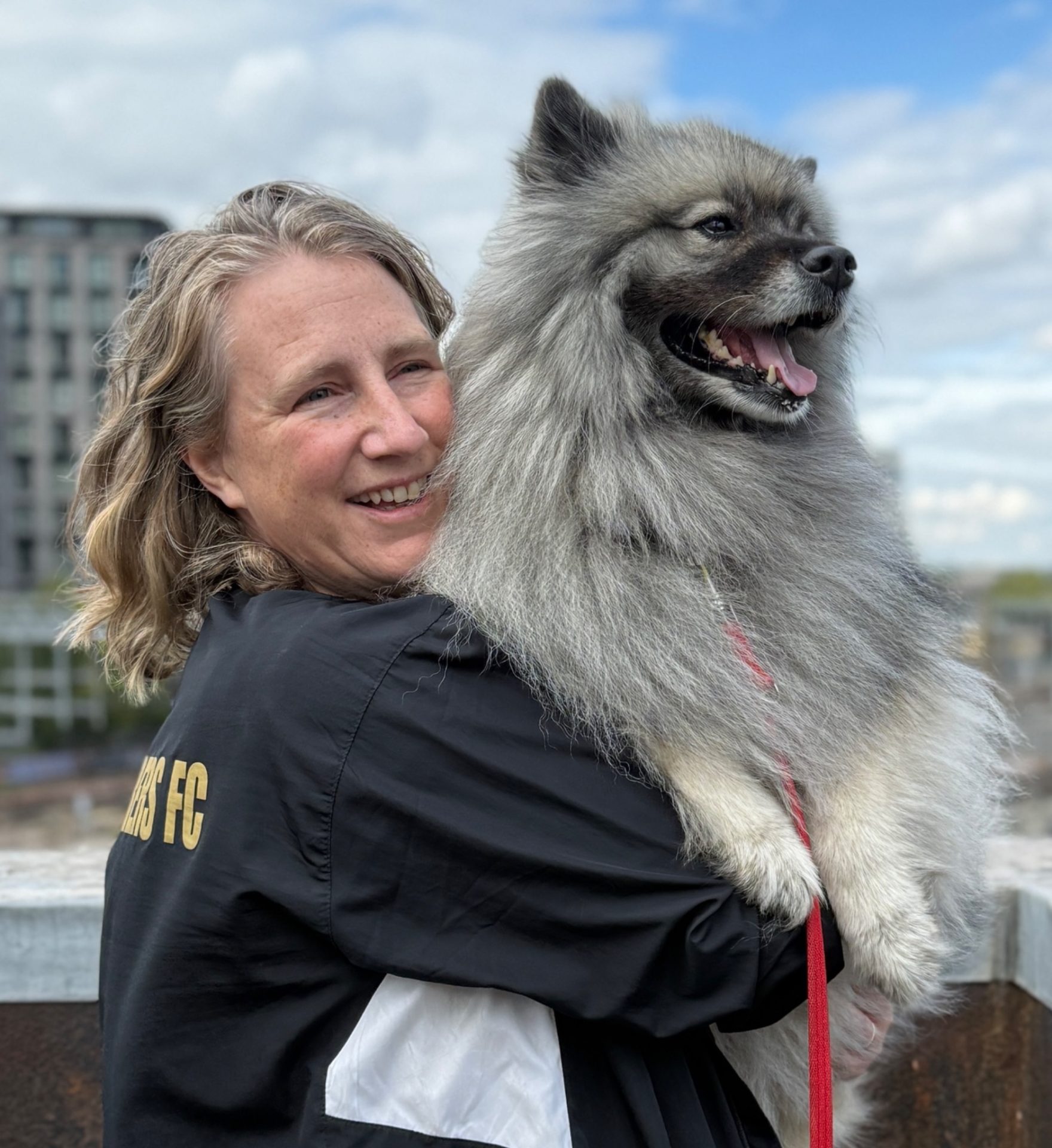 Pauline with her dog