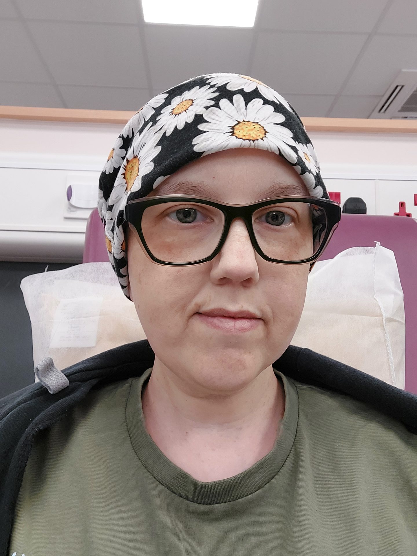 Sam's last chemotherapy session